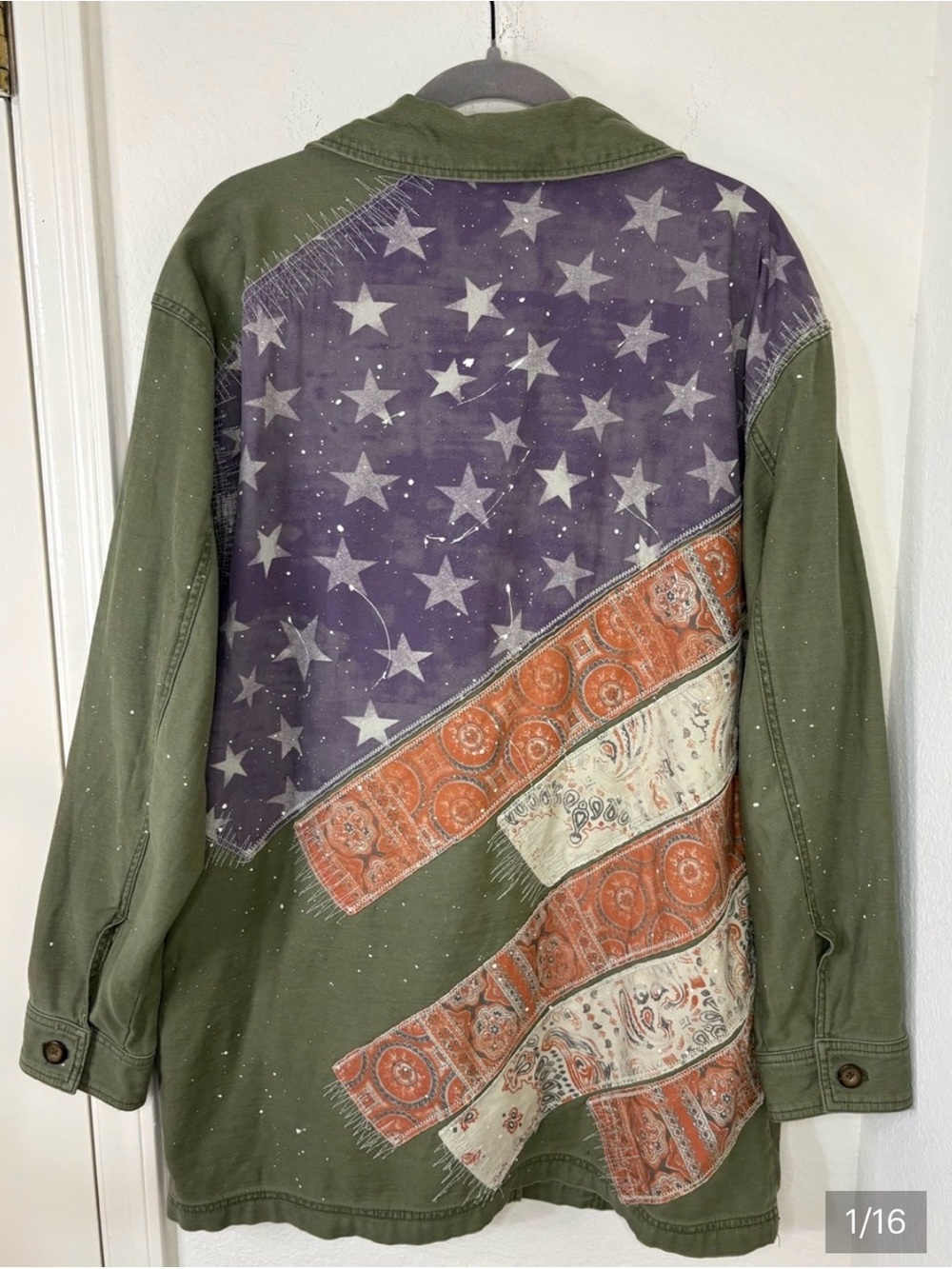 Free People Green Flag-Back Utility Jacket - Picture 3 of 3